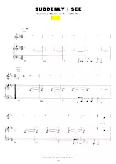 télécharger la partition d'accordéon Suddenly I see (Chant : KT Tunstall) (Disco Rock) au format PDF