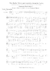 descargar la partitura para acordeón Ma belle mère est tombée dans la Loire (Chanson humoristique inspirée librement de la célèbre musique : Sobre las olas) (Domaine public) (L'hymne des belles mères) (Valse Viennoise) en formato PDF