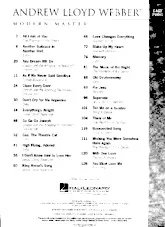 scarica la spartito per fisarmonica Modern Master Andrew LLoyd Webber (25 Titres) in formato PDF