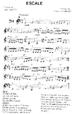 télécharger la partition d'accordéon Escale (Chant : Edith Piaf / Suzy Solidor) au format PDF