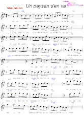 download the accordion score Un paysan s'en va in PDF format