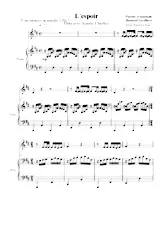 télécharger la partition d'accordéon L'espoir (Cinq minutes au paradis) (Arrangement Yann Le Gac) (Duo avec Jeanne Cherhal) au format PDF