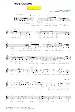 télécharger la partition d'accordéon True colors (Chant : Cyndi Lauper) (Slow) au format PDF