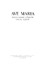 scarica la spartito per fisarmonica Ave Maria (Vocal Album) (25 Titres) in formato PDF