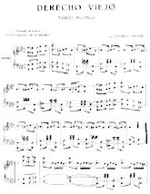 télécharger la partition d'accordéon Derecho Viejo (Tango Milonga) (Piano) au format PDF