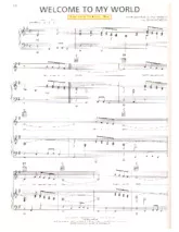 télécharger la partition d'accordéon Welcome to my world (Chant : Eddy Arnold / Jim Reeves) (Slow) au format PDF
