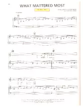 scarica la spartito per fisarmonica What mattered most (Chant : Gary Burr) (Slow) in formato PDF