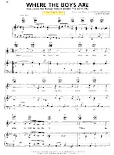 scarica la spartito per fisarmonica Where the boys are theme (Chant : Connie Francis) (Slow) in formato PDF