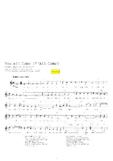 télécharger la partition d'accordéon You all come (Y'all come) (Country Bluegrass) au format PDF