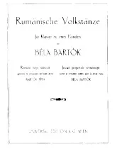 scarica la spartito per fisarmonica Six danses folkloriques roumaines (Rumänische Volkstänze) (Sześć Rumuńskich tańców ludowych) (Edition : Universal A G Wien) (Piano)  in formato PDF