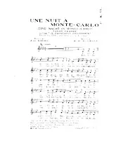 télécharger la partition d'accordéon Une nuit à Monte Carlo (Eine Nacht in Monte Carlo) (Du Film : Le capitaine Craddock) (Tango) au format PDF