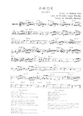 scarica la spartito per fisarmonica Amor (Arrangement : Haroldo Barbosa) (Boléro) in formato PDF