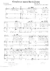télécharger la partition d'accordéon Couleur menthe à l'eau (Chant : Eddy Mitchell) au format PDF