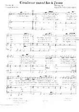 download the accordion score Couleur menthe à l'eau (Chant : Eddy Mitchell) in PDF format