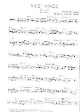 scarica la spartito per fisarmonica Diez años (Dez anos) (Arrangement : Lourival Faissal) (Boléro) in formato PDF