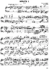télécharger la partition d'accordéon Sonate n°1 / Ut mineur (Sonata n°1 / C minor) (op 4) (Piano) au format PDF