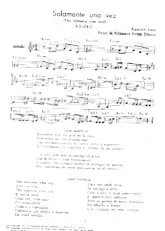 scarica la spartito per fisarmonica Solamente una vez (Tão sòmente uma vez) (Arrangement : Waldomiro Bariani Orténcio) (Boléro) in formato PDF
