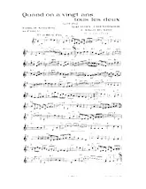 scarica la spartito per fisarmonica Quand on a vingt ans tous les deux (Arrangement de Fay Beryl) (Slow Fox) in formato PDF
