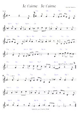 download the accordion score Je t'aime Je t'aime (Relevé) in PDF format