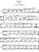 download the accordion score Valse D 924 (12 Grazer Walzer) (12 Titres) (Piano) in PDF format