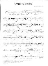télécharger la partition d'accordéon Spalle al muro (Chant : Renato Zero) (Slow) au format PDF