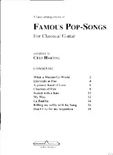 download the accordion score 9 Easy arrangements of Famous Pop-Song for Classical Guitar in PDF format