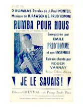 télécharger la partition d'accordéon Je le savais (Orchestration) (Rumba Boléro) au format PDF