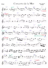 download the accordion score Le concerto de la mer (Interprété par : Jean-Claude Borelly) (Relevé) in PDF format