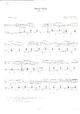 télécharger la partition d'accordéon Tico Tico (Arrangement pour accordéon de Werner Lang) (Chant : Jacques Pills / Ray Ventura / Tohama) (Samba) au format PDF