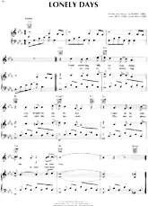 télécharger la partition d'accordéon Lonely days (Inteprètes : The Bee Gees) (Slow) au format PDF