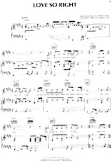 télécharger la partition d'accordéon Love so right (Interprètes : The Bee Gees) (Slow) au format PDF