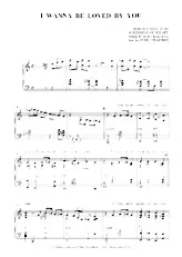 download the accordion score Wanna Be Loved By You  (Chant : Marylin Monroe) (Arrangement : Yuri Chugunov) in PDF format