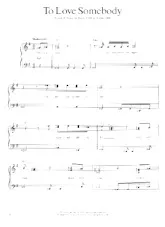 scarica la spartito per fisarmonica To love somebody (Interprètes : The Bee Gees) (Rumba) in formato PDF