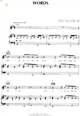 télécharger la partition d'accordéon Words (Interprètes : The Bee Gees) (Slow) au format PDF