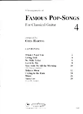 download the accordion score 9 arrangements of Famous Pop-Song for Classical Guitar (Arrangement : Cees Hartog) (11 Titres) (Volume 4) in PDF format