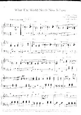 scarica la spartito per fisarmonica What the world needs now is love (Arrangement : Susi Weiss) (Jazz Valse) in formato PDF