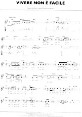 scarica la spartito per fisarmonica Vivere non è facile (Chant : Vasco Rossi) (Slow) in formato PDF