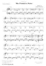 descargar la partitura para acordeón Mes premières notes en formato PDF