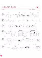 descargar la partitura para acordeón Te quiero dijiste (Boléro) en formato PDF