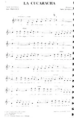download the accordion score La Cucaracha (Chant : Los Machucambos) (Cha Cha) in PDF format