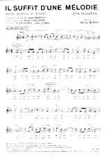 télécharger la partition d'accordéon Il suffit d'une mélodie (Basta un poco di musica) (Zo'n calcagno) au format PDF