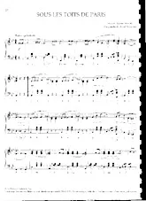 télécharger la partition d'accordéon Sous les toits de Paris (Chant : Berthe Sylva / Albert Préjean / Juliette Gréco / Jacques Hélian / Line Renaud) (Valse) au format PDF