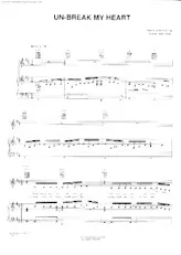 télécharger la partition d'accordéon Unbreak My Heart (Chant : Tony Braxton) au format PDF
