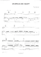 download the accordion score Unbreak My Heart (Chant : Tony Braxton) in PDF format