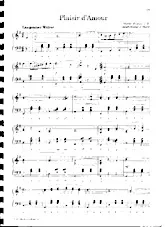 scarica la spartito per fisarmonica Plaisir d'amour (Arrangement pour accordéon de J Hartl) (Chant : Yvonne Printemps / Louis Lynel / Lina Margy / Jean Sablon / Rina Ketty) (Valse) in formato PDF
