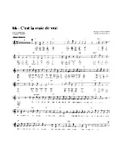 download the accordion score C'est la vraie de vrai (Chant : Fréhel) (Java) in PDF format