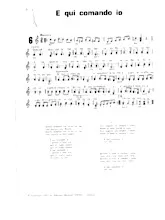 télécharger la partition d'accordéon E qui comando io (Chant : Gigliola Cinquetti) (Arrangement : Piovano) (Mazurka) au format PDF