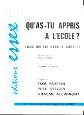 scarica la spartito per fisarmonica Qu'as-tu appris à l'école (What did you learn in school) in formato PDF