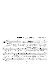télécharger la partition d'accordéon After you've gone (Jazz Swing) au format PDF