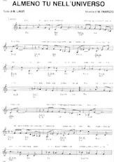 descargar la partitura para acordeón Almeno tu nell'universo (Chant : Mia Martini) (Slow) en formato PDF